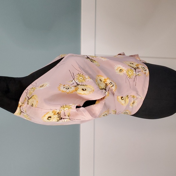 Madewell Blush Pink Floral Wrap Top XS - Picture 6 of 12